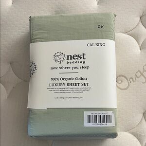 Nest Bedding Cal King Organic Cotton Sheet Set - Sage
